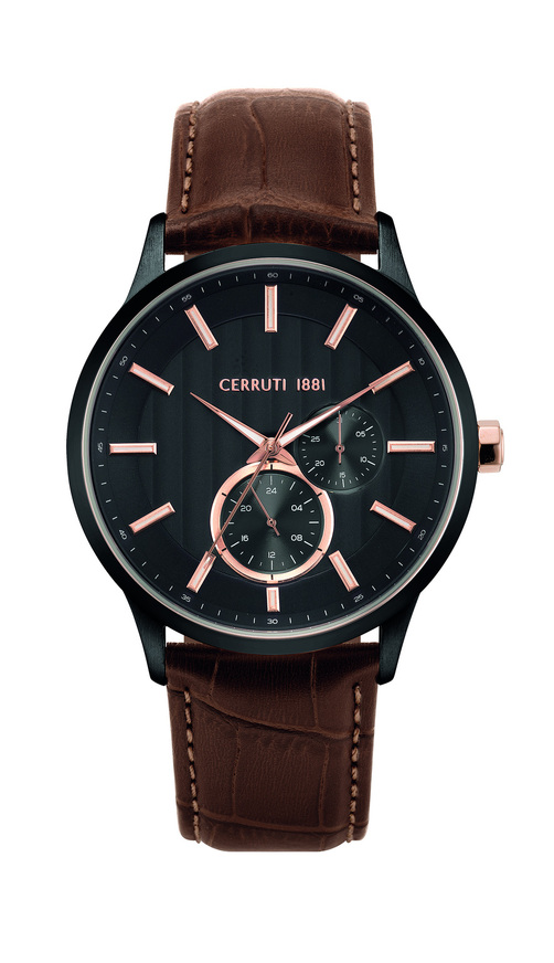 CERUTTI CARZANO BROWN LEATHER STRAP