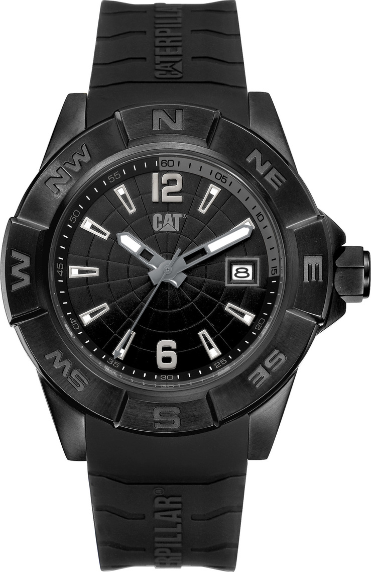 CATERPILLAR NORTH BLACK RUBBER STRAP