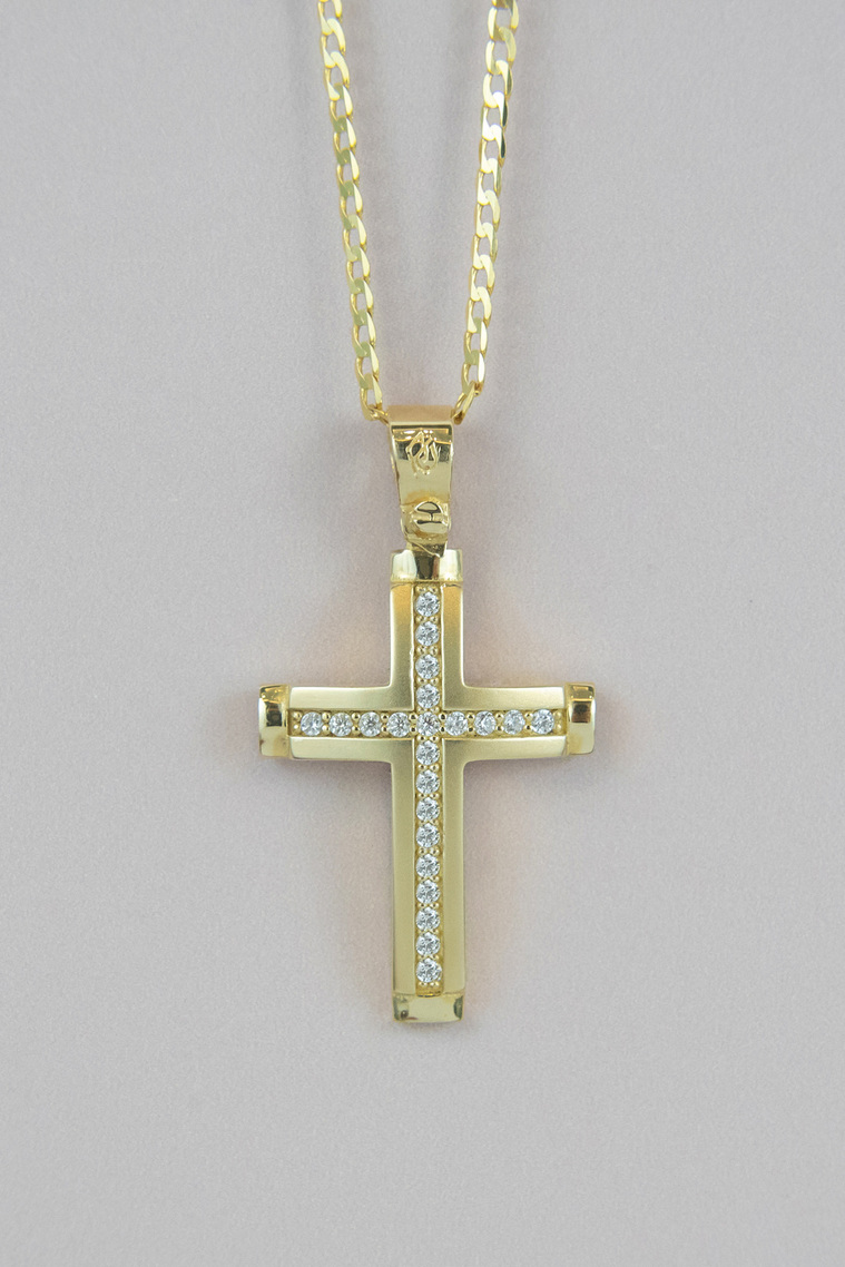 Baptist Cross for Girl with stones
