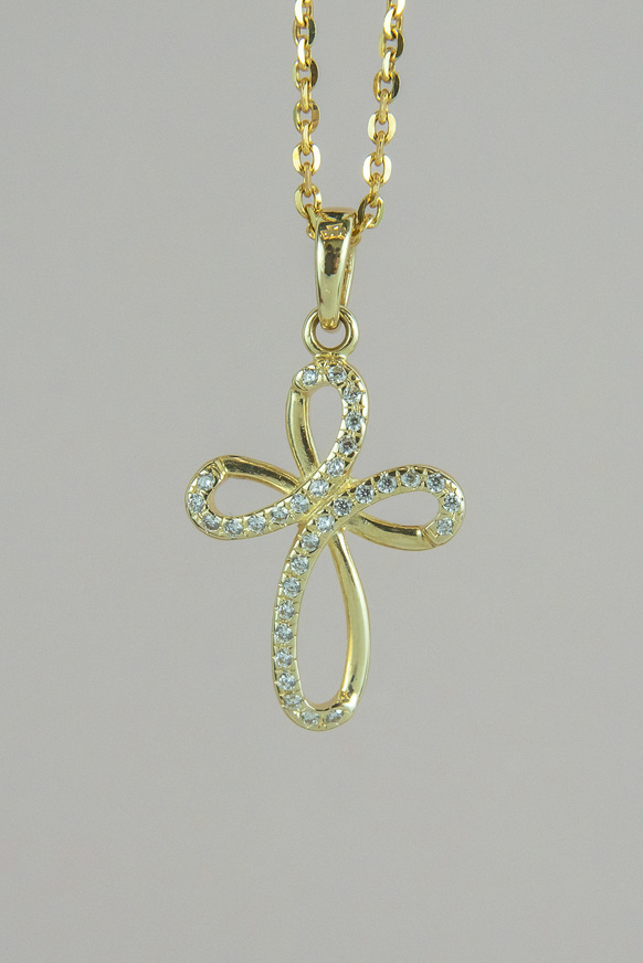 Women's Cross Yellow with stones