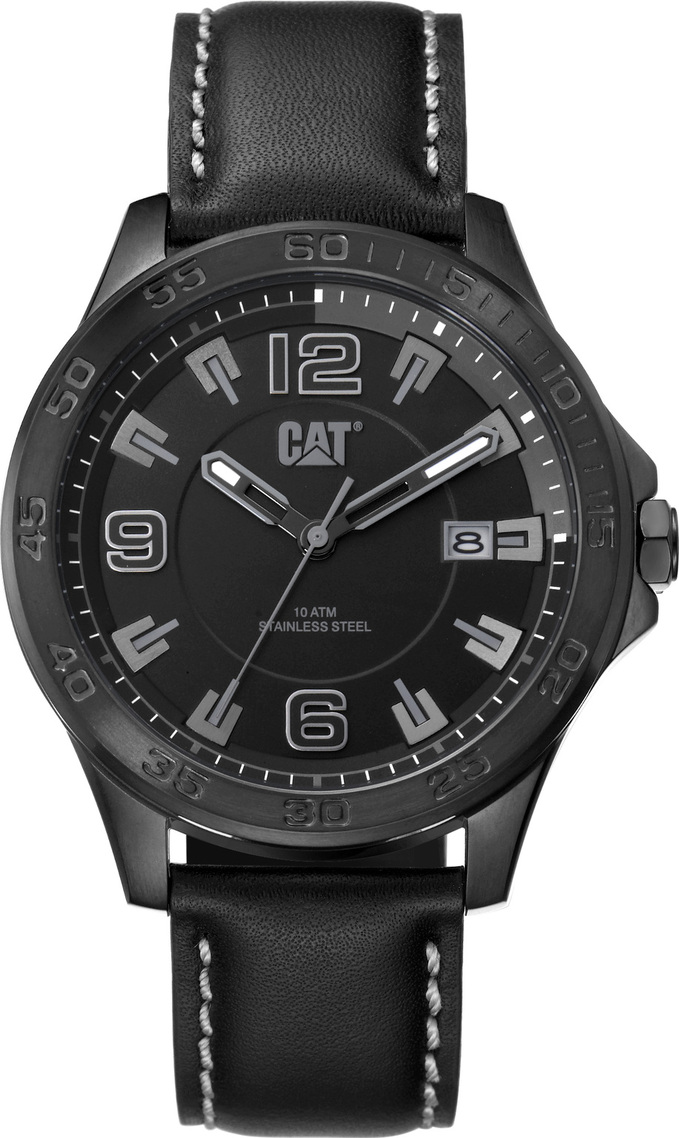 CATERPILLAR BOSTON BLACK LEATHER STRAP