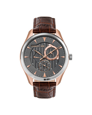 CERRUTI CANAZEI BROWN LEATHER MULTIFUNCTION