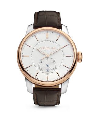 CERRUTI MANIAGO BROWN LEATHER STRAP