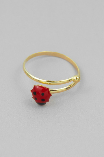 Baby ladybug ring
