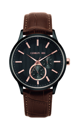 CERUTTI CARZANO BROWN LEATHER STRAP