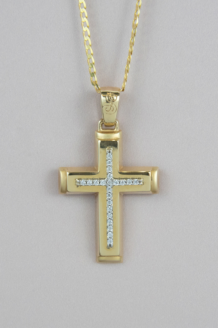 Baptist Cross for Girl with stones