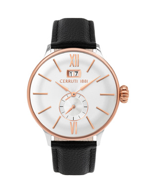 CERRUTI DERVIO BLACK LEATHER STRAP