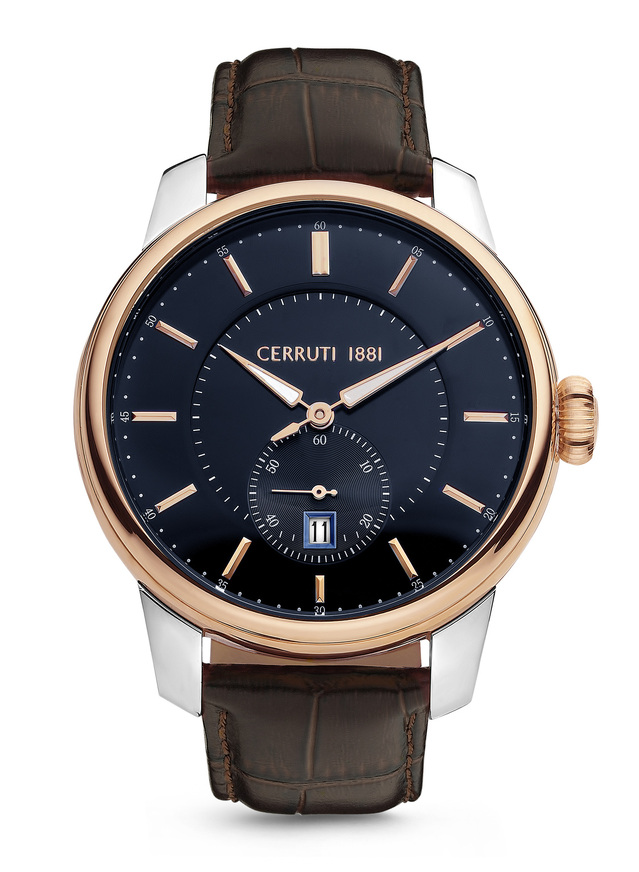 CERRUTI MANIAGO BROWN LEATHER STRAP