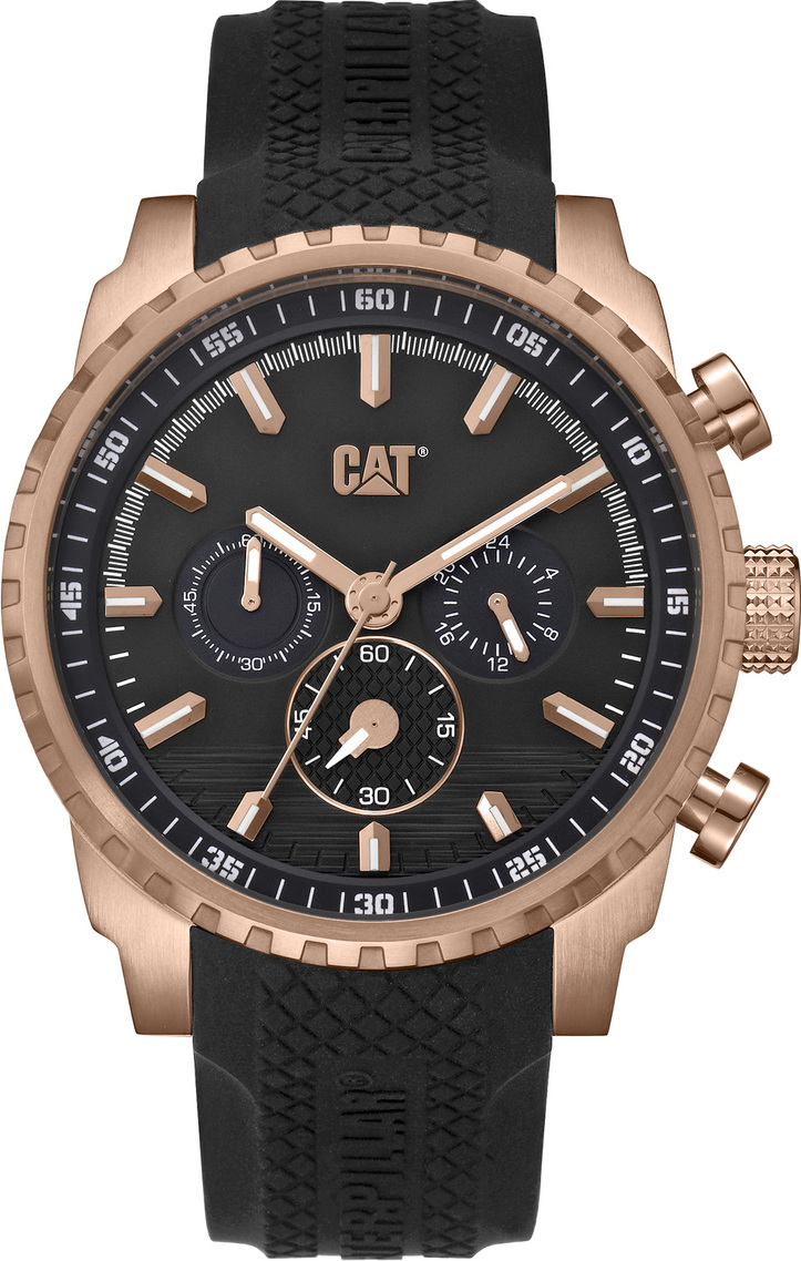 CATERPILLAR  PODIUM CHRONO BLACK RUBBER STRAP CHRONOGRAPH