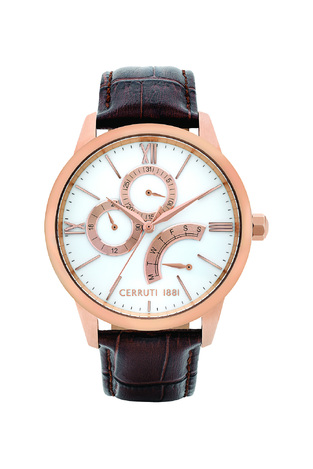 CERRUTI ALBIANO BROWN LEATHER STRAP